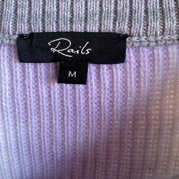 Rails NWT Karis Cashmere & Cotton Pullover Tie-Dyed Rib Knit Sweater - Picture 10 of 16